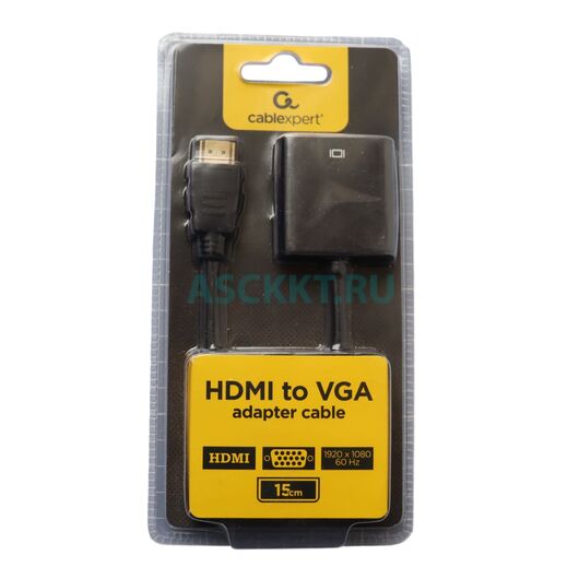 Переходник HDMI-VGA Cablexpert A-HDMI-VGA-04